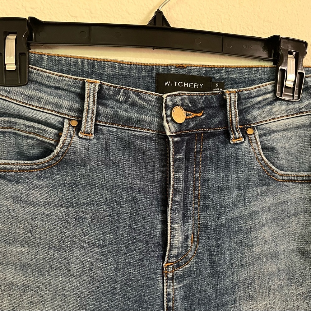 Witchery (Australian Brand) high cut jeans. Size 9 (Australian). Lightly worn.